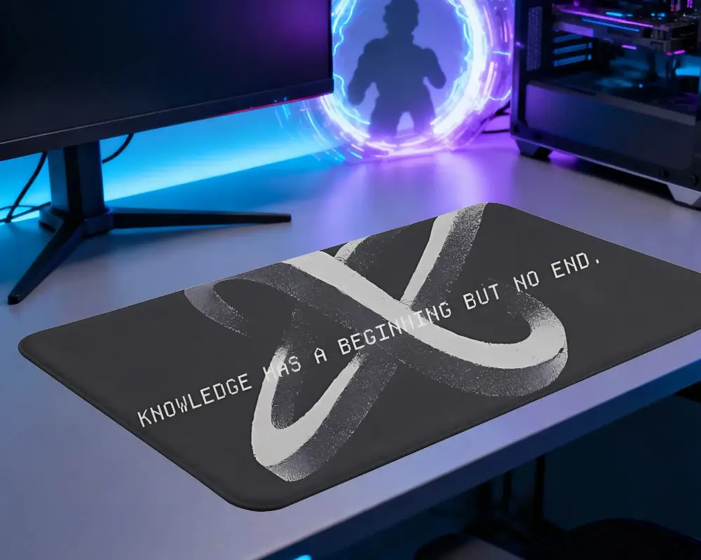 Smooth Large Gaming Pad Mockup For Customized Gamer Setup With Digital Background Light Glow