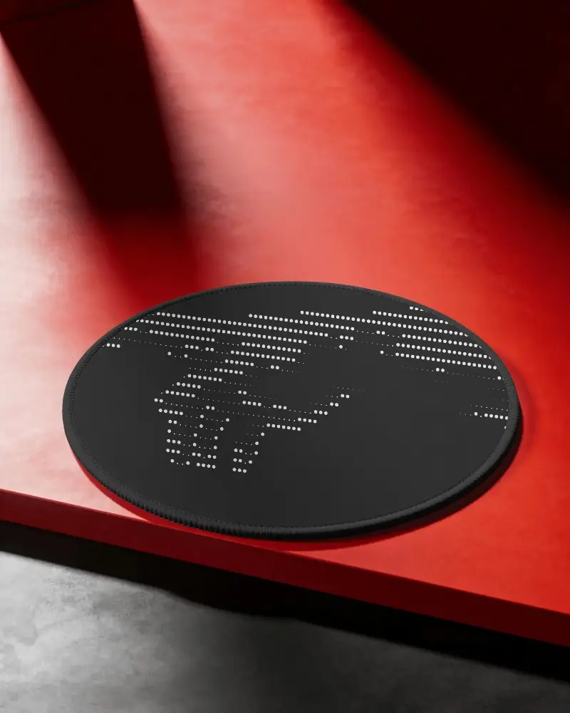 Round Gaming Mouse Pad Mockup For High Precision And Smooth Mouse Movement On Desks