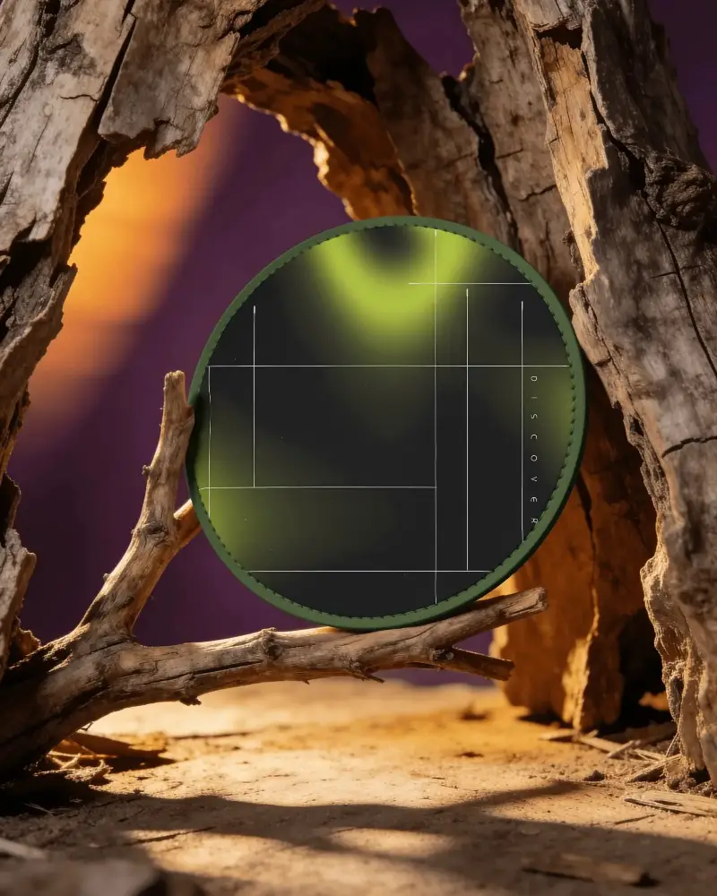 Round Gaming Pad Mockup With Stitching Details For Creative Gaming Accessories Presentation