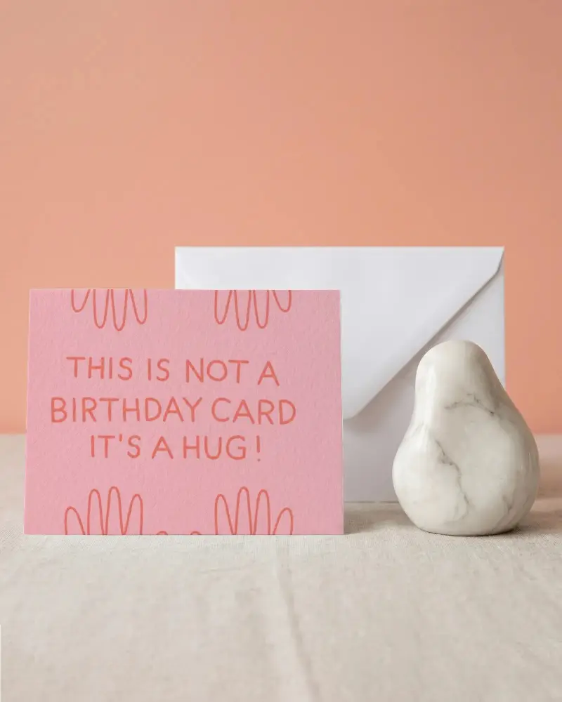 Textured Blank Greeting Card Mockup With Envelope And Marble Decoration Props