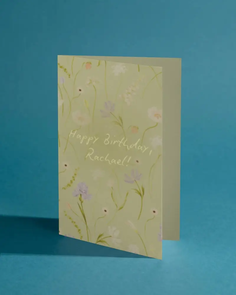 Blank Greeting Card Mockup With Folded Design For Customized Personalized Messages And Gifts