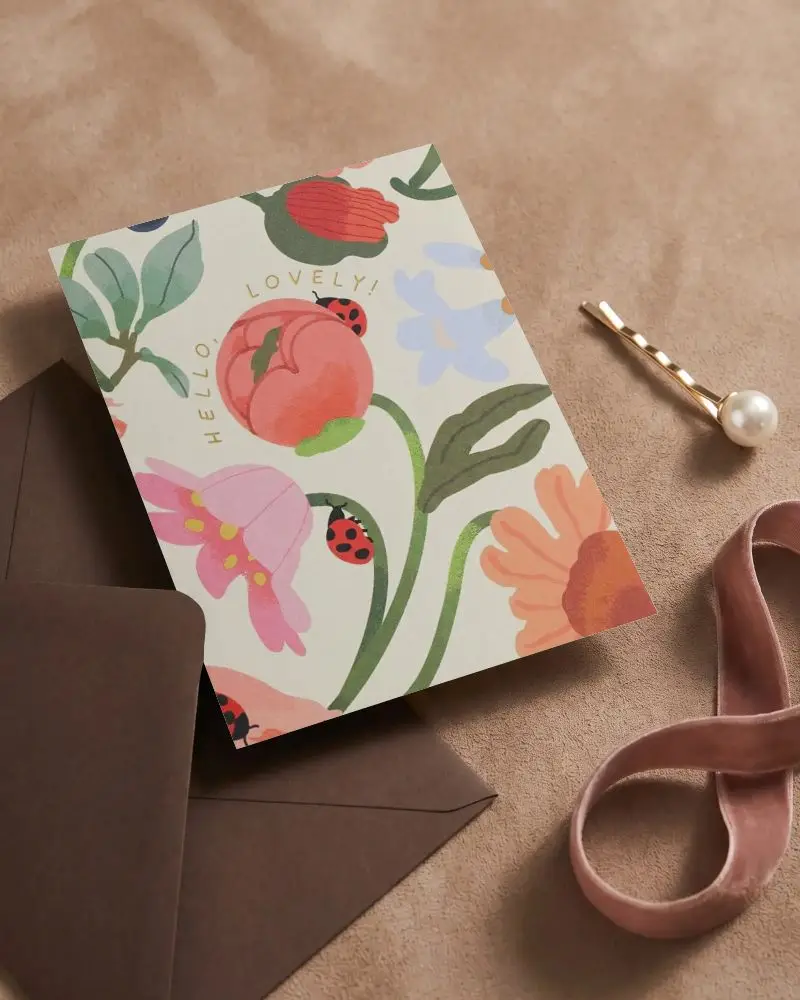 Minimalist Greeting Card Mockup With Envelopes Soft Texture Background And Accessories