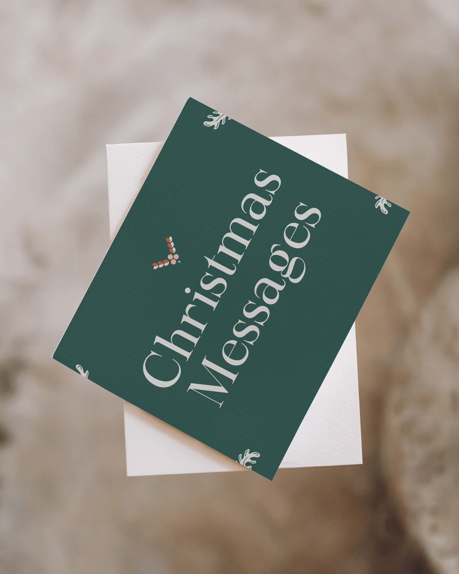 Elegant Greeting Card Mockup Minimalist Square Card With Envelope On Soft Neutral Background