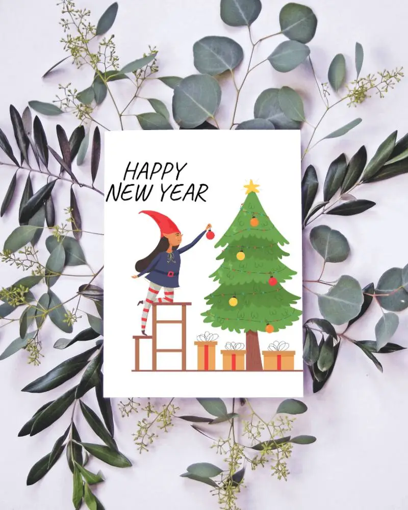 Greeting Card On Leaves 08