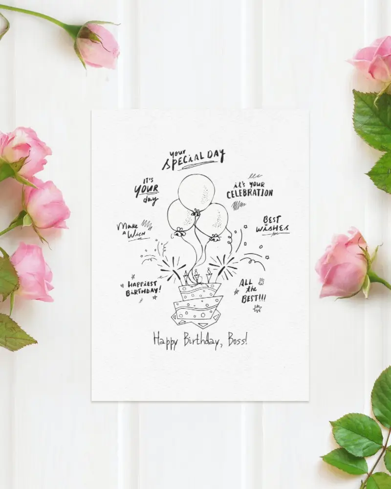 Flatly Greeting Card With Roses 09
