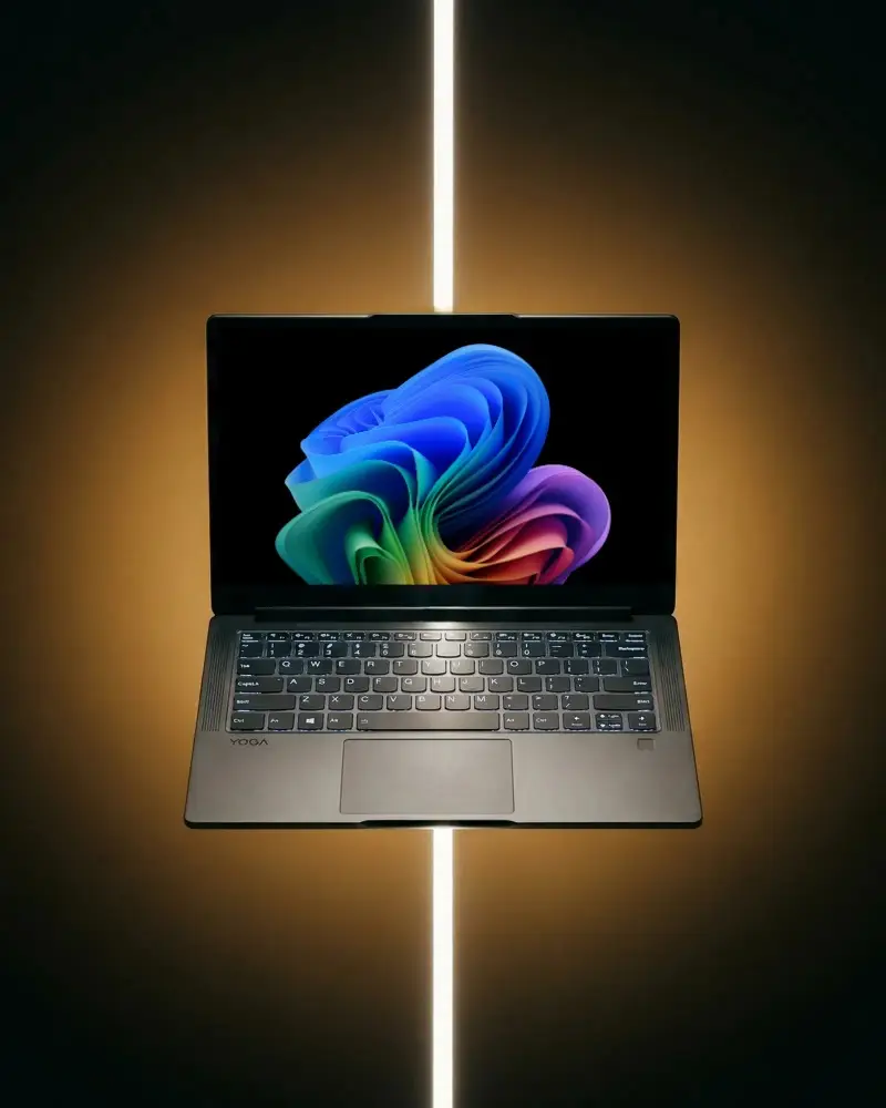 Sleek Modern Lenovo Laptop Mockup With Backlit Keyboard And Large Touchpad For Tech Presentations