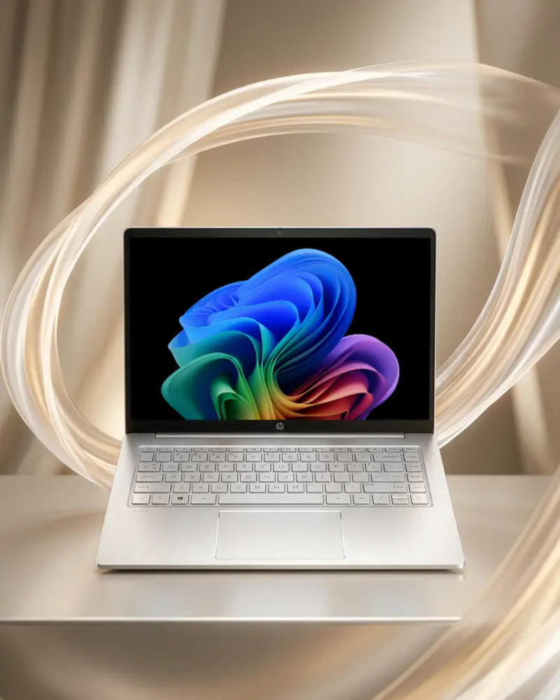 Hp Laptop Mockup With Empty Screen Minimalist Technology Display Business Device Presentation