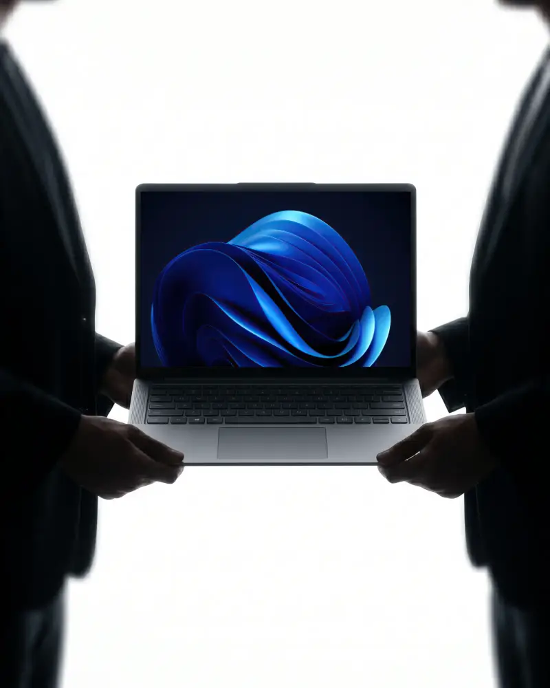 Professional Business Partners Microsoft Laptop Mockup Screen For Tech Product Demo