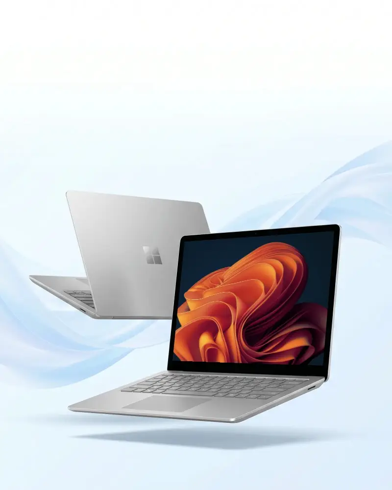 Sleek Modern Microsoft Laptop Mockup With Floating Design For Responsive Web Presentations