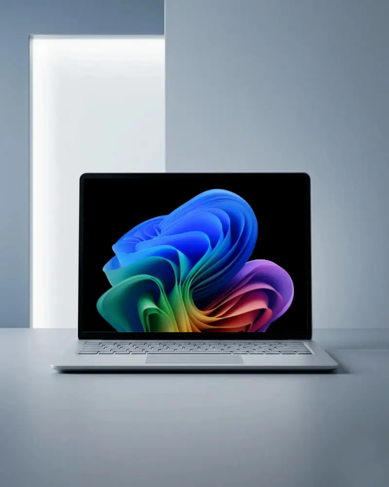 High Resolution Microsoft Laptop Device Mockup For Web Design And App Showcase Presentation