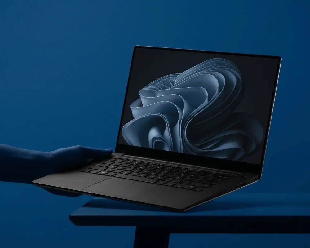 Minimalistic Hp Laptop Mockup With Keyboard And Screen For App Showcase And Branding Use