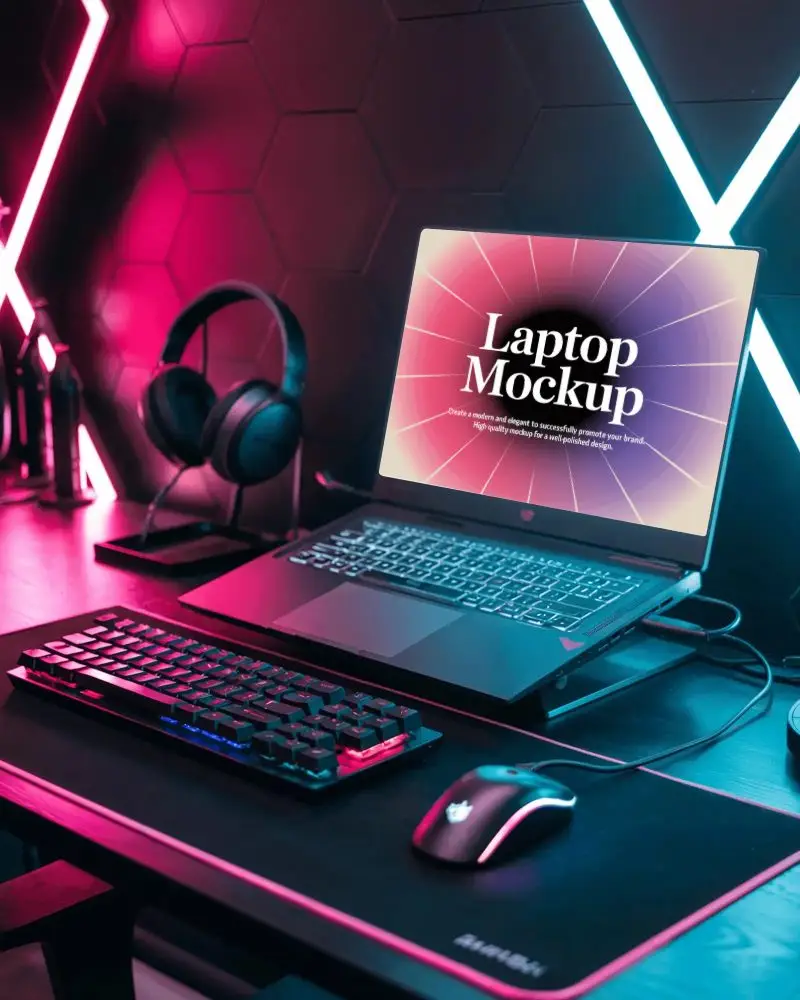 gaming-laptop-mockup-backlit-keyboard-and-ergonomic-mouse-set-on-modern-desk
