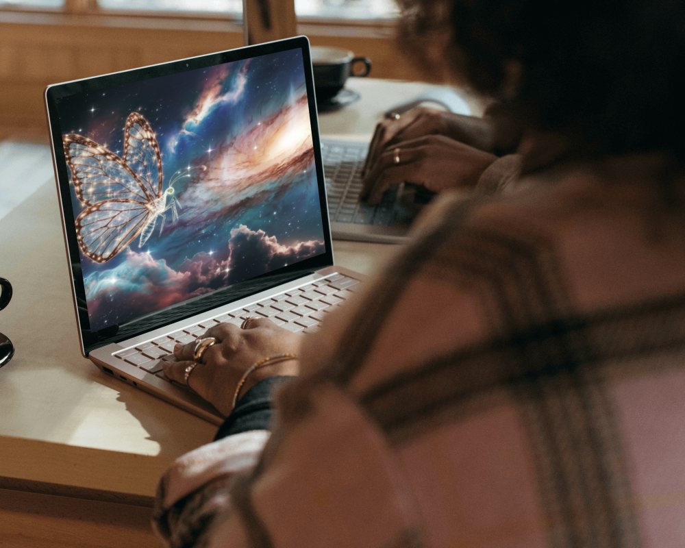 Laptop Mockup In Collaborative Work Environment With Multiple Users