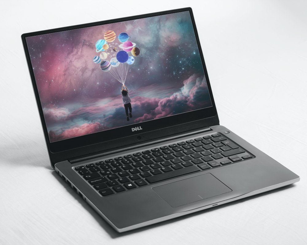 Compact Laptop Mockup On Lap In Relaxed Setup With Ambient Light