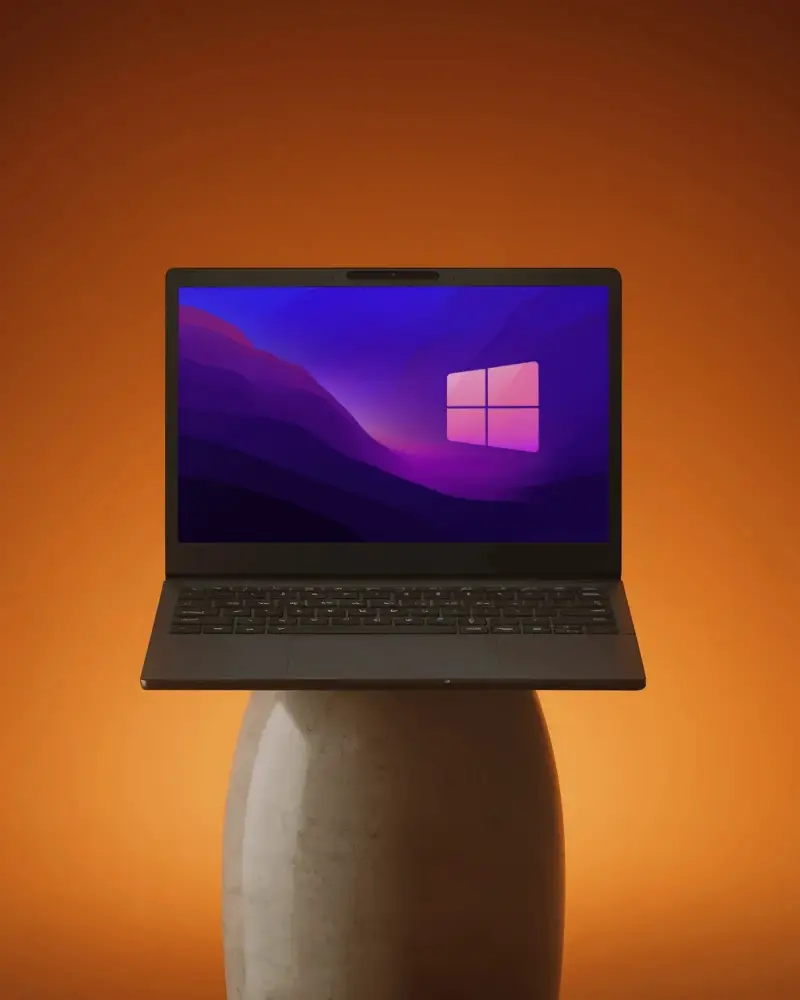 Professional Acer Laptop Mockup Showcasing Keyboard And Blank Display For Creative Use