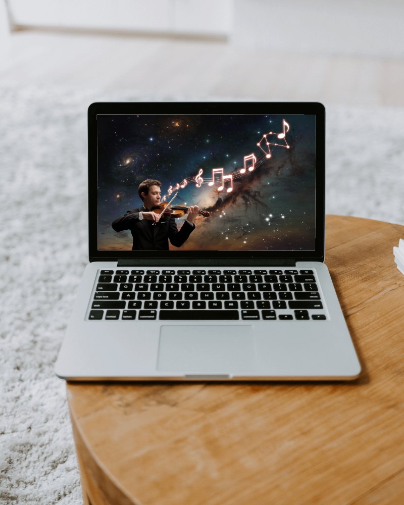 Desktop Monitor Mockup With Keyboard And Controllers On Minimal Desk