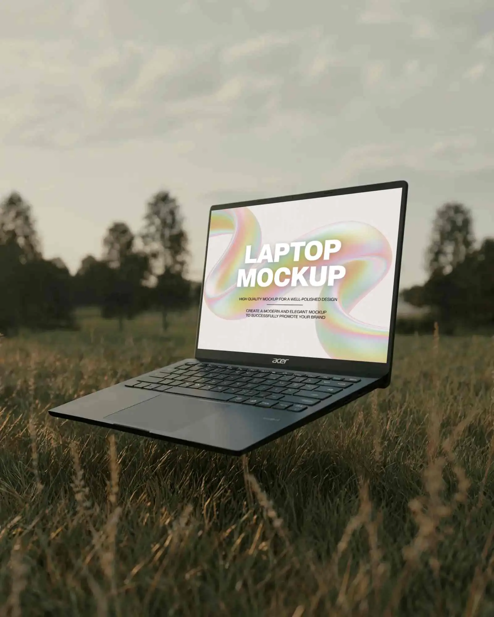 floating-acer-laptop-mockup-in-natural-field-environment-with-evening-light-and-soft-focus