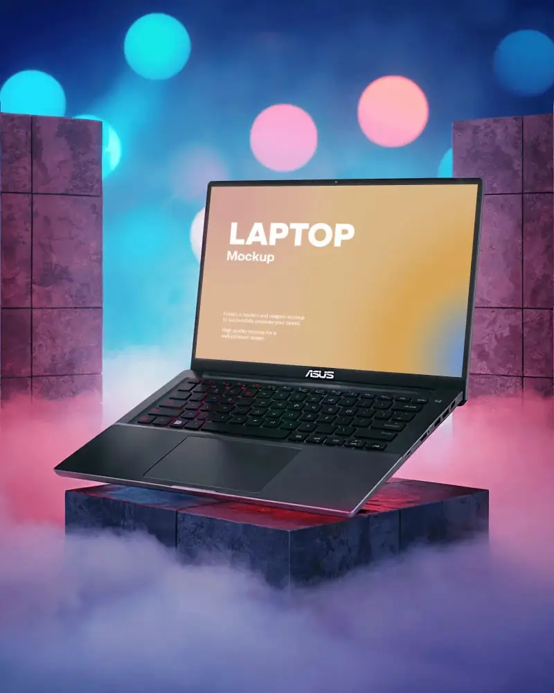 High Performance Asus Laptop Mockup For Responsive Website Design And Marketing Projects