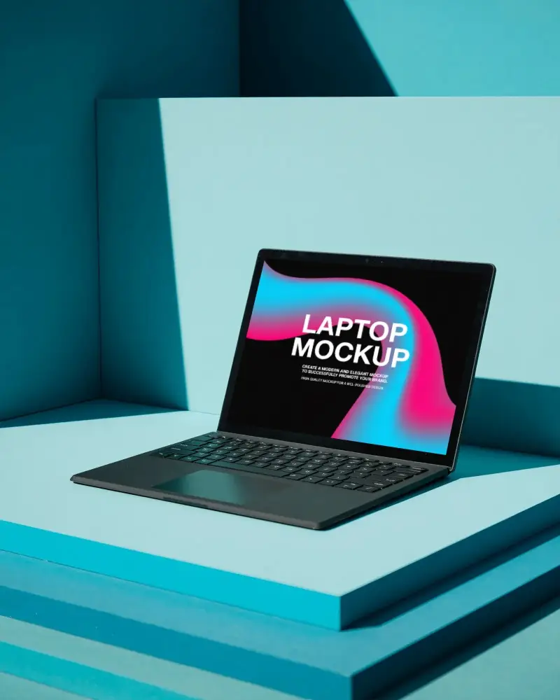 Sleek Modern Laptop Mockup For Digital Design Presentation And User Interface Showcase