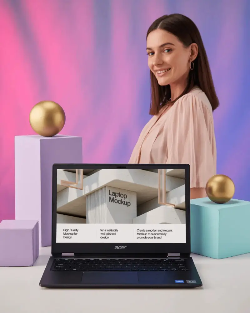 Professional Digital Device Mockup For Software Showcase And Online Advertisement Use