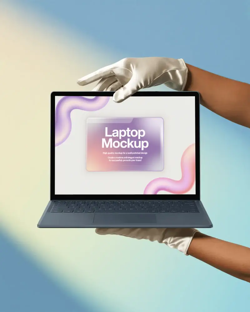 Premium Technology Laptop Mockup Showcasing Clean Design And Blank Display For Editing