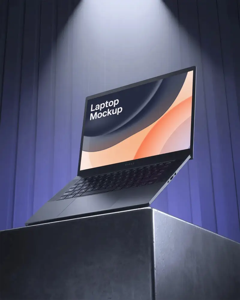 Modern Portable Laptop Mockup For Creative Design Presentations And Marketing Purposes Online