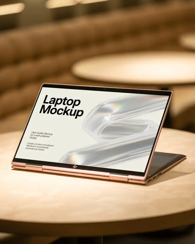 Ultra Thin Portable Laptop Mockup Ideal For Business And Creative Professionals Showcase