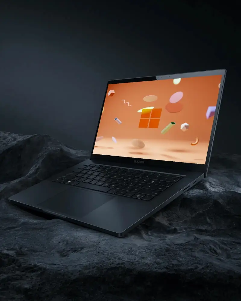 Sleek Modern Razer Laptop Mockup For Technology Brands And Digital Product Presentations