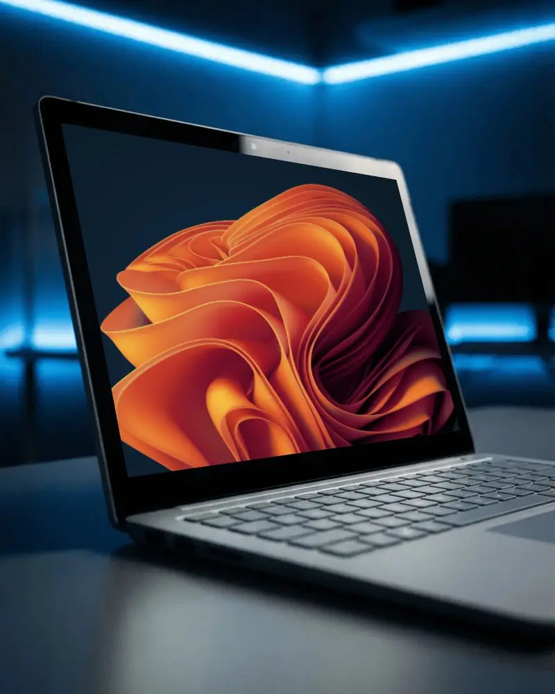 Sleek Modern Laptop Mockup With Clear Keyboard Clean Design And Blank Screen For Presentations