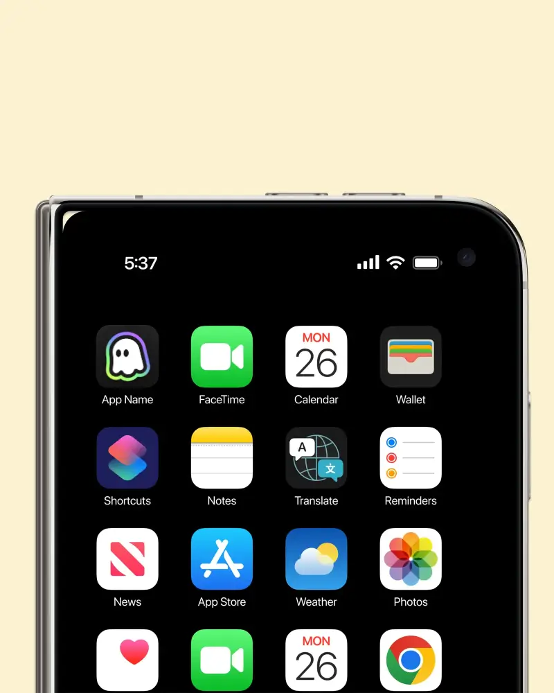 Mobile Device Screen Showing Popular App Icons Mockup Easy Access And Efficient Navigation