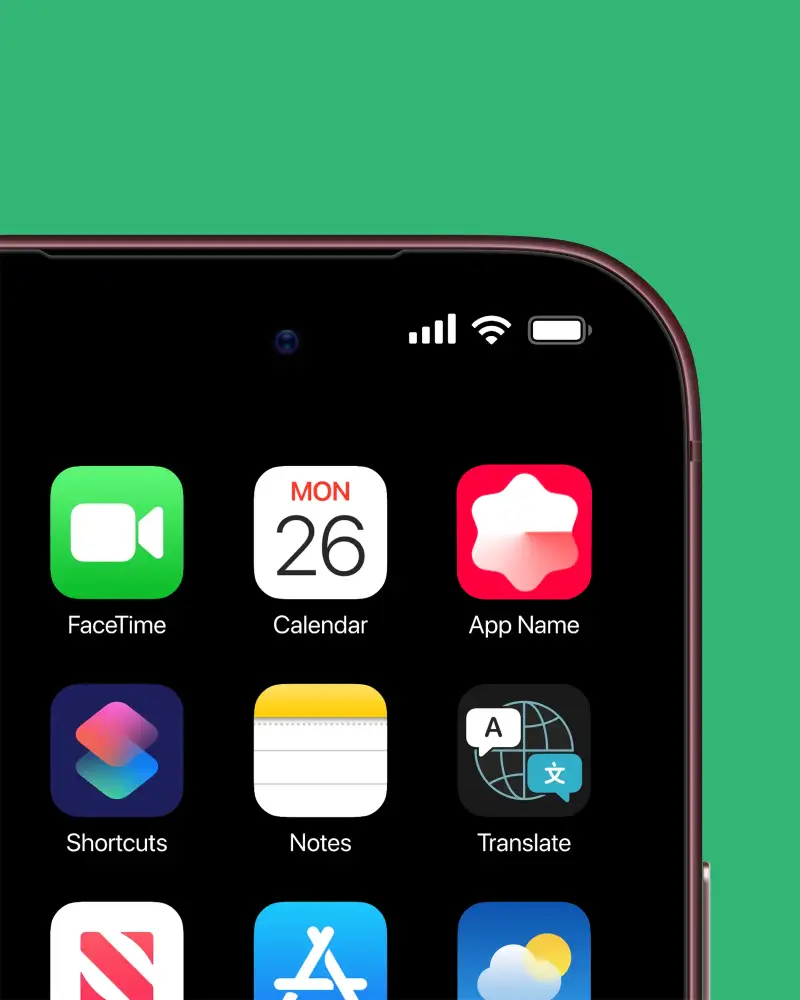 Essential Iphone App Icons Mockup Face Time Calendar Shortcuts Notes Translate Tools