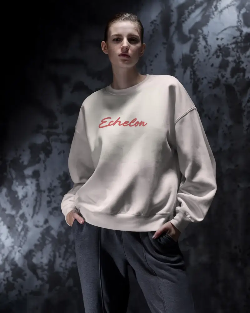 Cozy Oversized Sweatshirt Logo Mockup Relaxed Fit For Casual Comfort And Everyday Wear