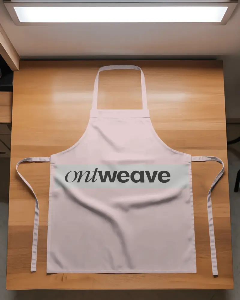 Kitchen Apron Logo Mockup For Chefs And Cooks Customizable Promotional Cooking Aprons For Business