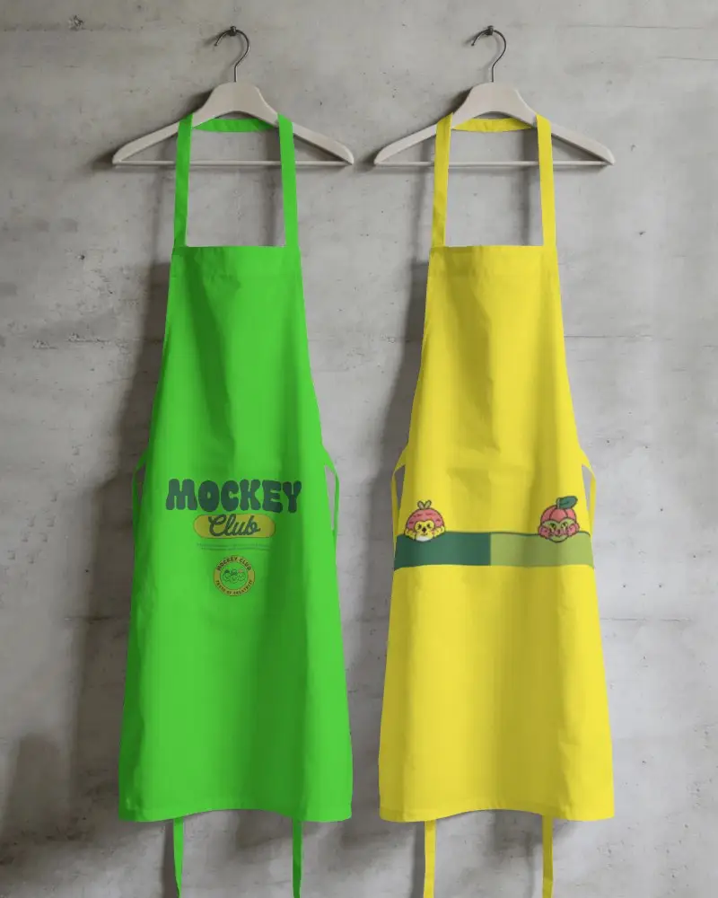 Premium Quality Cotton Kitchen Aprons Mockup For Professional Chefs And Home Cooking Essentials
