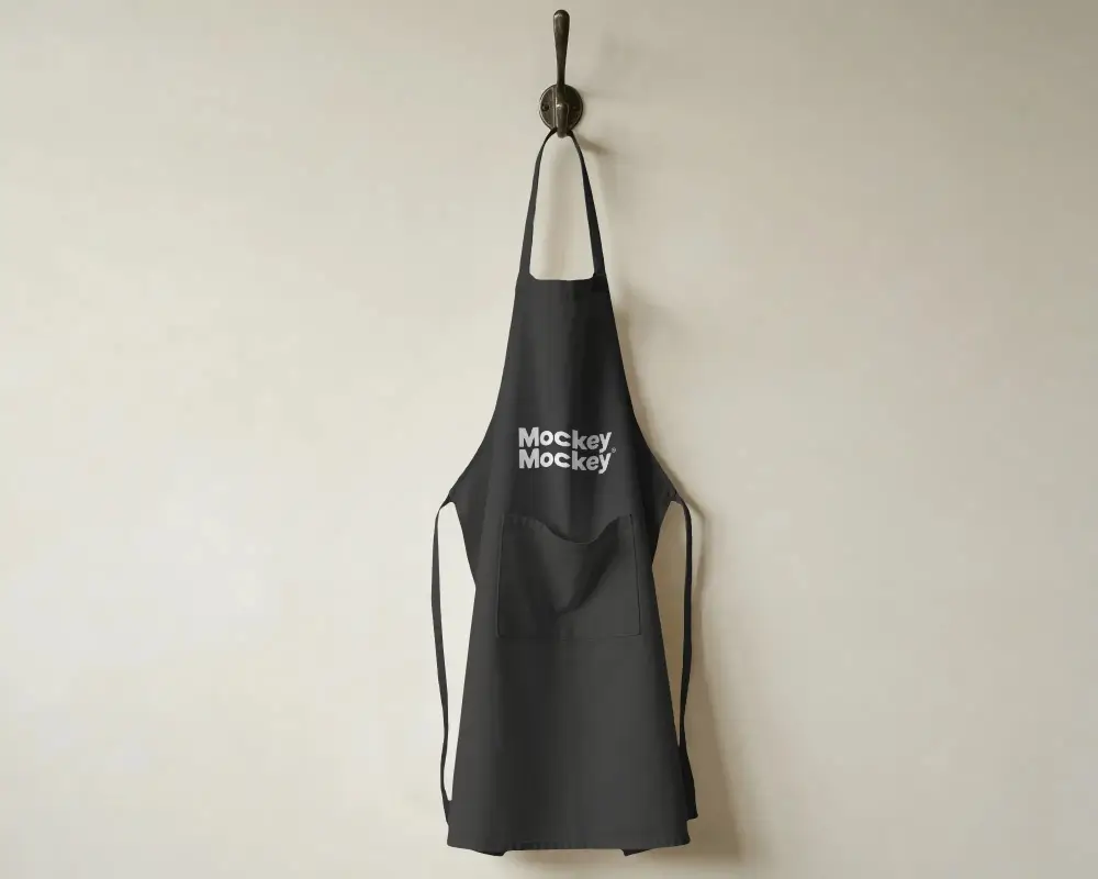 Professional Kitchen Apron With Large Front Pocket For Chefs And Cooks Durable And Comfortable Wear