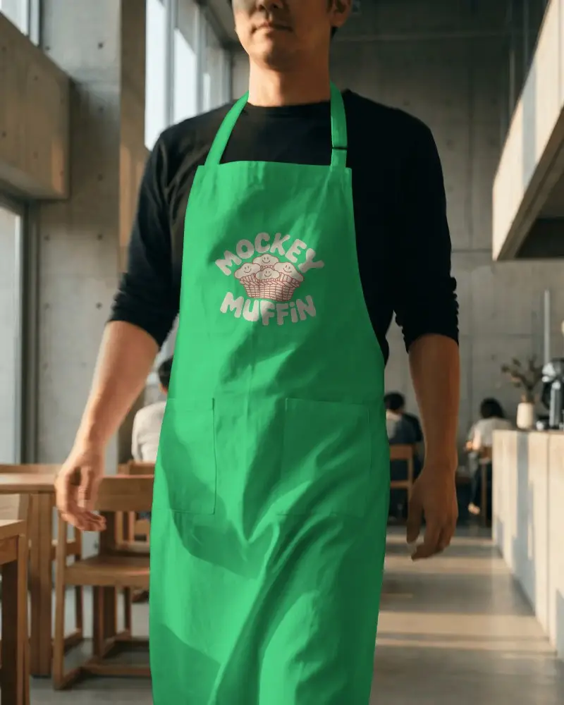 Long Lasting Cotton Apron Mockup Designed For Restaurant And Cafe Staff For Protection And Style
