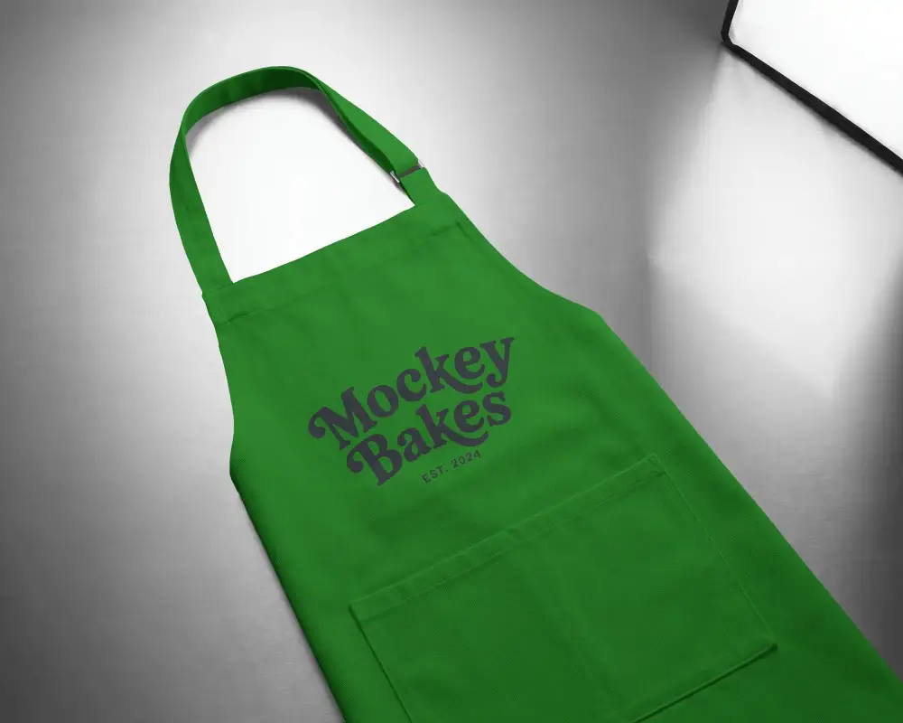 Custom Kitchen Apron With Adjustable Neck Strap Front Pocket For Everyday Cooking Tasks