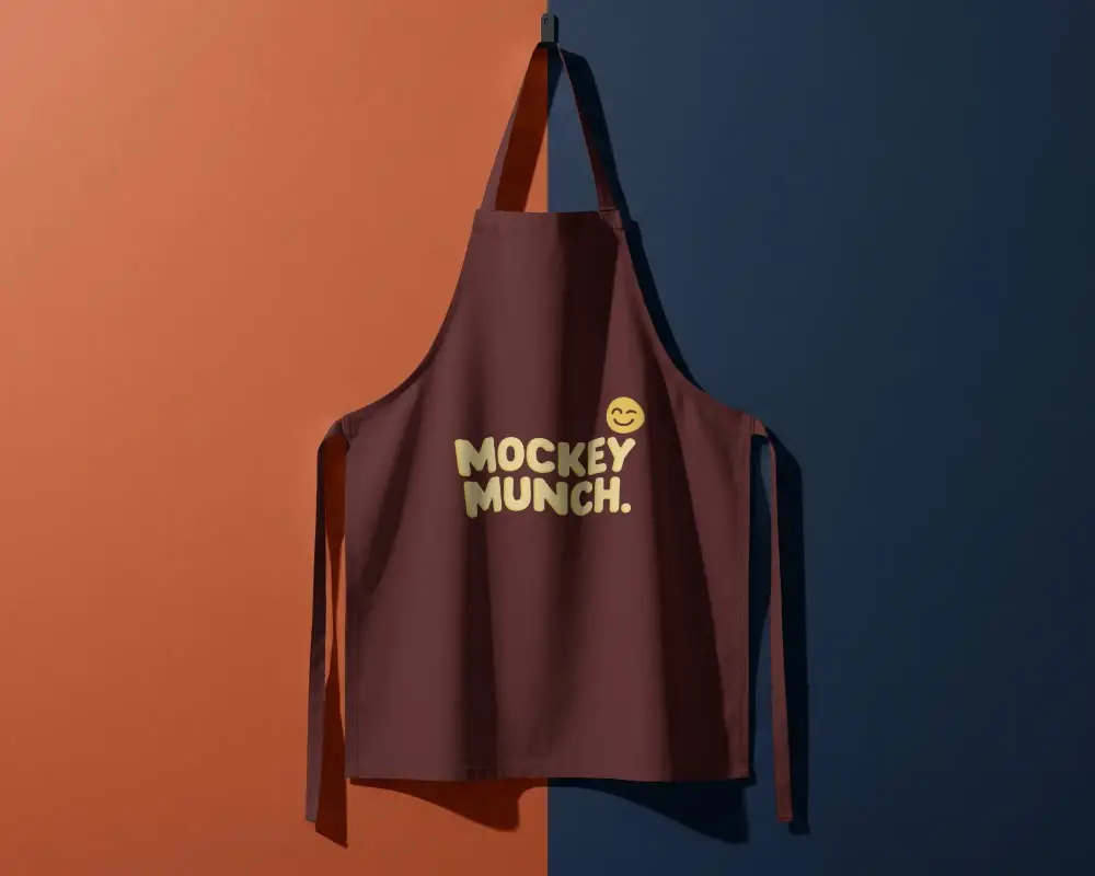 Professional Customizable Apron Mockup For Cooking Crafts And Industry Usage Design Showcase