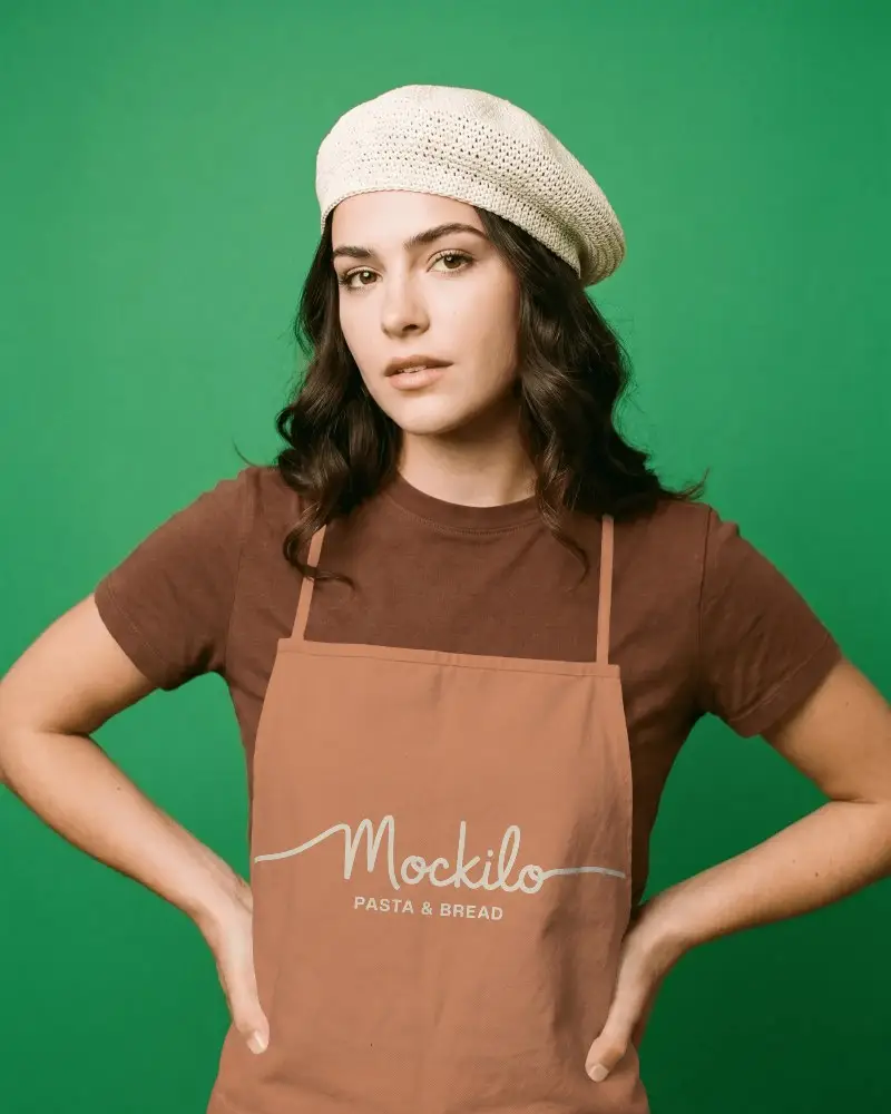 Trendy Apron Mockup For Chefs And Crafters Showcasing Versatile Kitchen And Artwear Styles