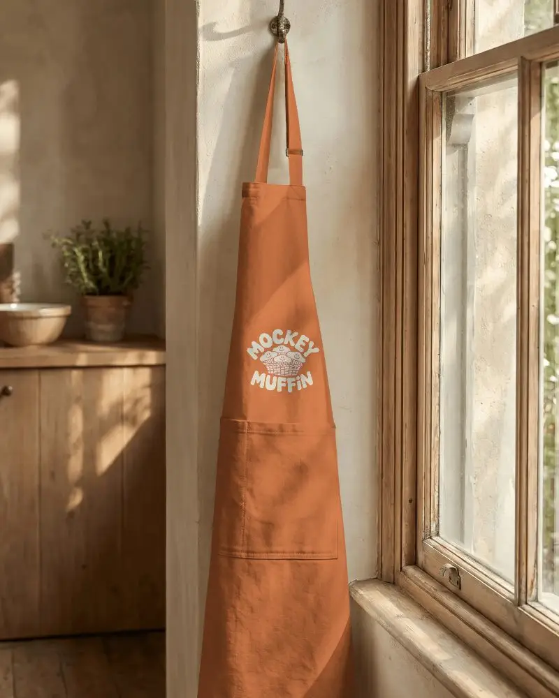 Durable Kitchen Apron With Adjustable Neck Strap And Front Pocket For Cooking And Baking