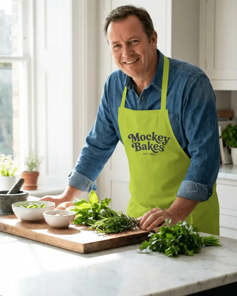 Premium Cotton Kitchen Apron For Chefs And Cooking Enthusiasts With Adjustable Straps