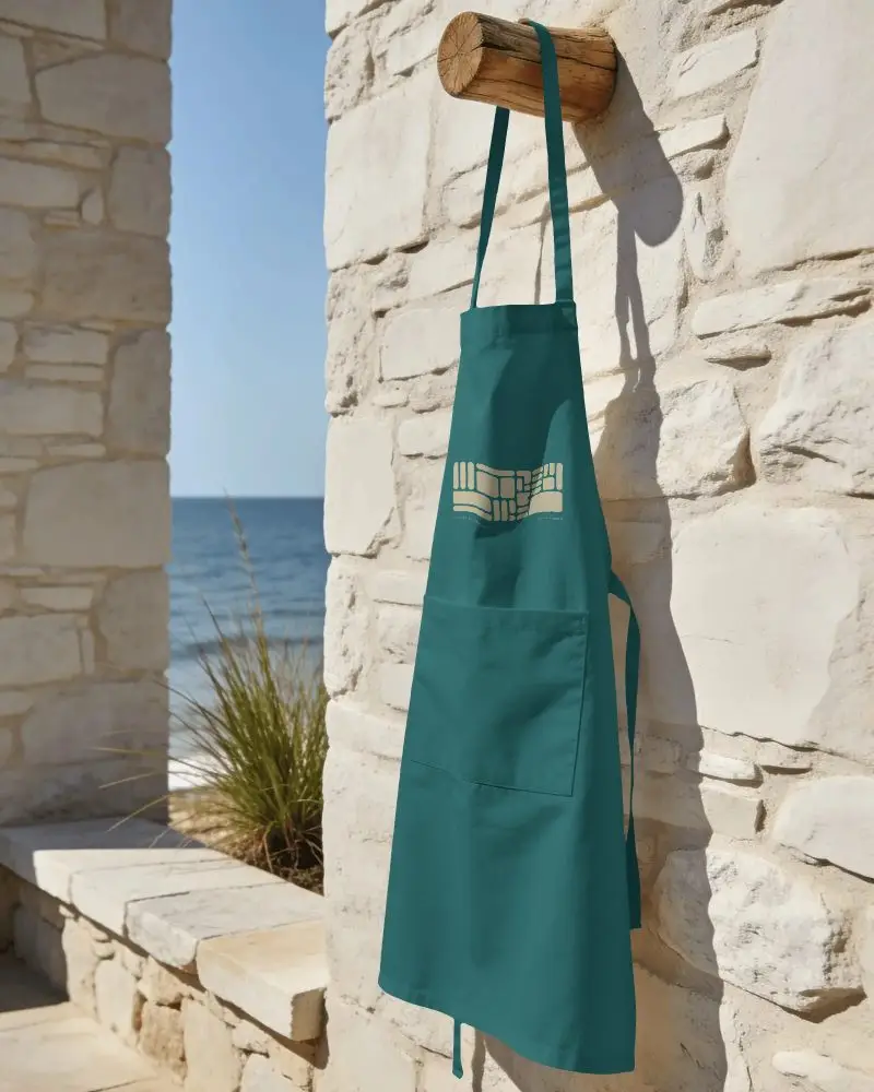 Unisex Crafting Apron Mockup Featuring Strong Stitching And Comfortable Fit For All Users
