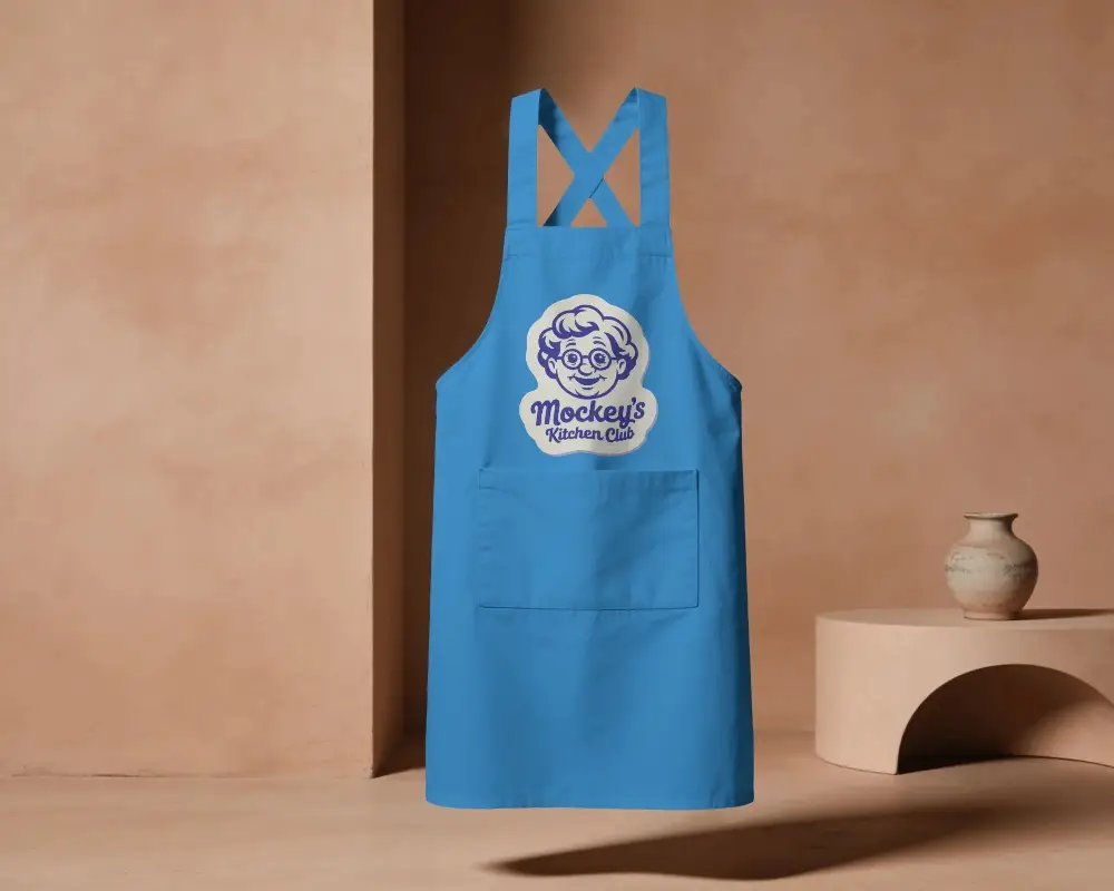 Premium Cross Back Apron Mockup With Large Front Pocket For Professional And Home Use