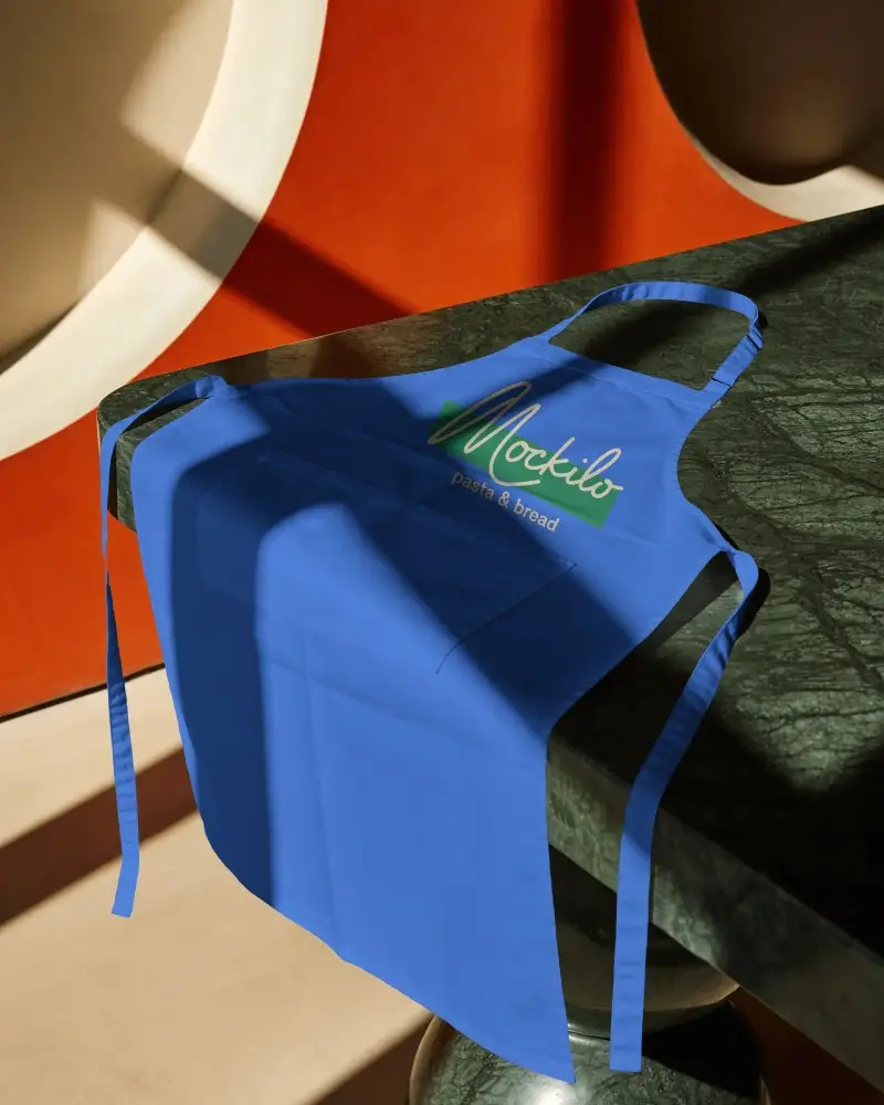 Kitchen Apron With Adjustable Neck Strap And Large Front Pocket For Easy Access