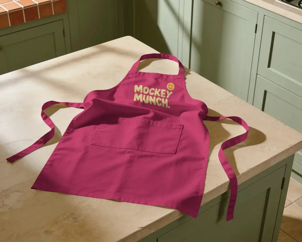Premium Kitchen Apron With Adjustable Neck Strap And Large Front Pocket For Convenient Use