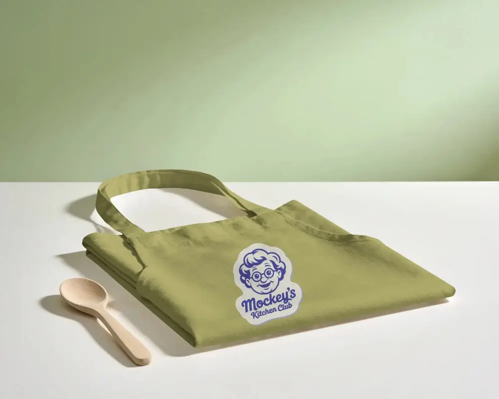 Folded Apron Mockup With Casual Strap Layout For Printing And Branding Purposes