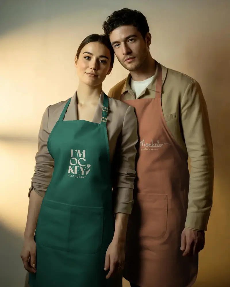 Durable Kitchen Apron Mockup With Top Stitched Pockets And Comfortable Fit For Long Working Hours