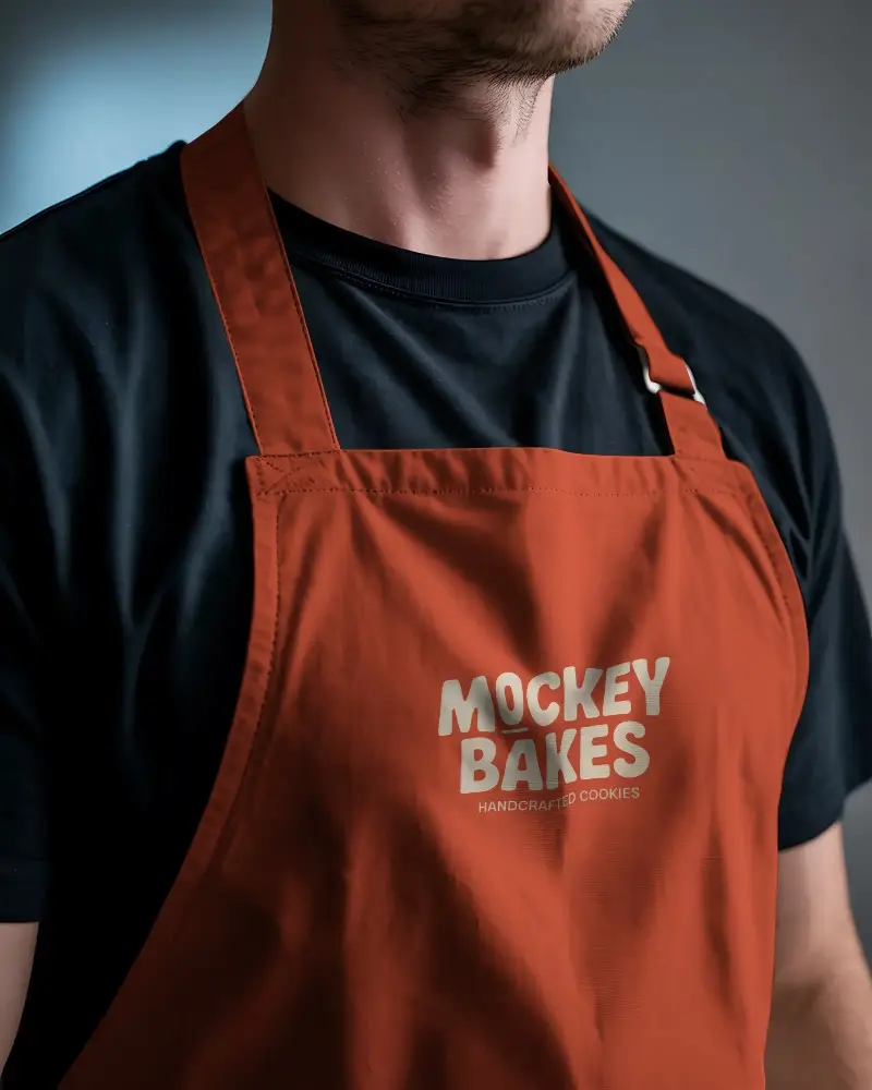 Professional Cooking Apron Mockup With Strap Adjustment For Chefs And Home Cooks Durable Fabric