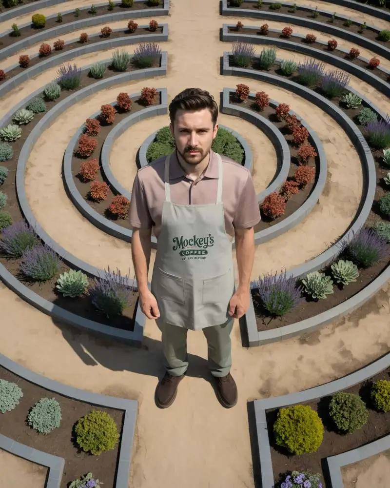 Durable And Comfortable Apron Mockup With Adjustable Strap And Front Pocket Details