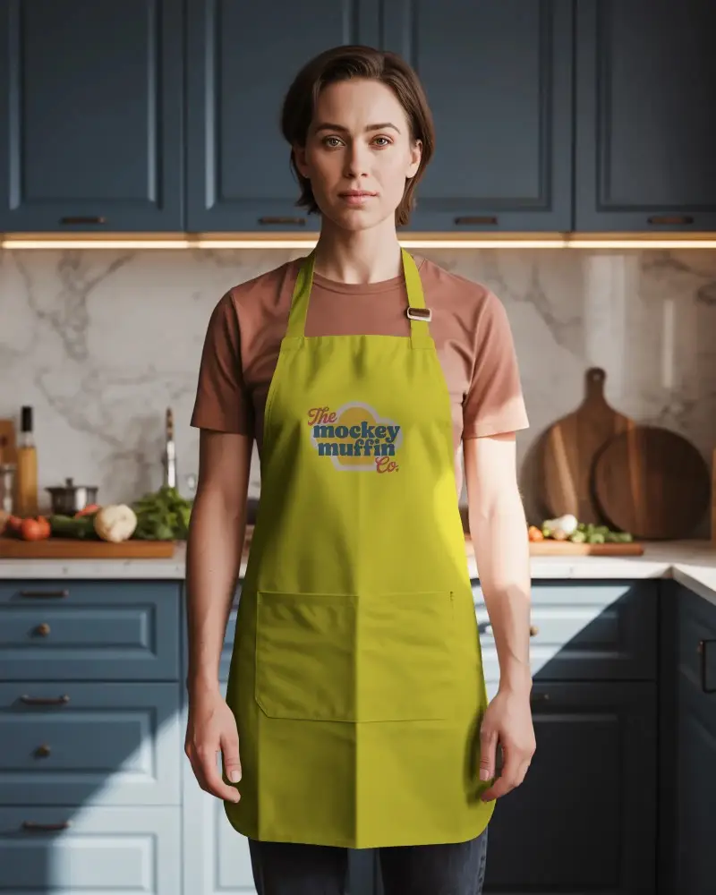 Durable Easy To Clean Apron Mockup Perfect For Cooking Gardening Or Crafting Tasks